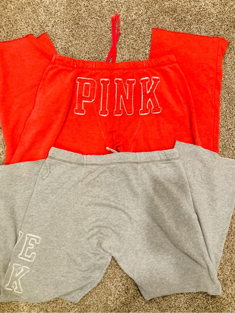 ✨PINK Victoria's Secret -Bundle Boyfriend Sweatpants✨ - Picture 6 of 10